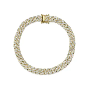 Kate 14K Yellow Gold 4.10 ct Diamond Pavé Link Bracelet