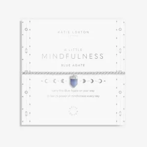 Katie Loxton Affirmation Crystal A Little 'Mindfulness' Blue Agate Bracelet