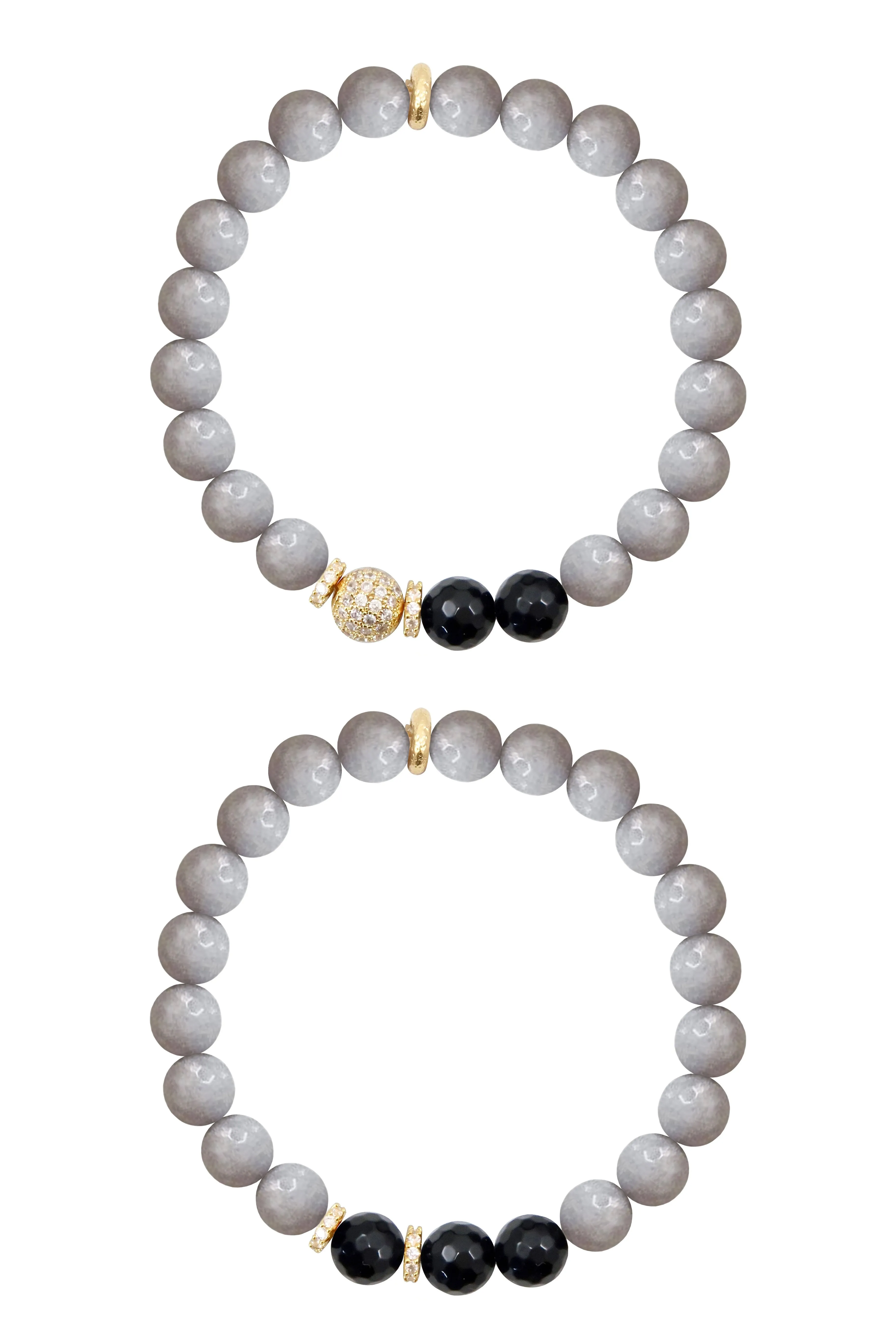 KENNEDY GOLD gray jade/onyx