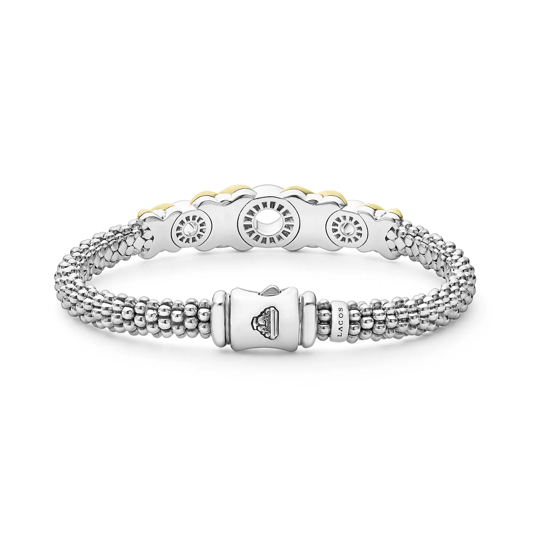 LAGOS Embrace 18K Gold X Diamond Bracelet, 6mm