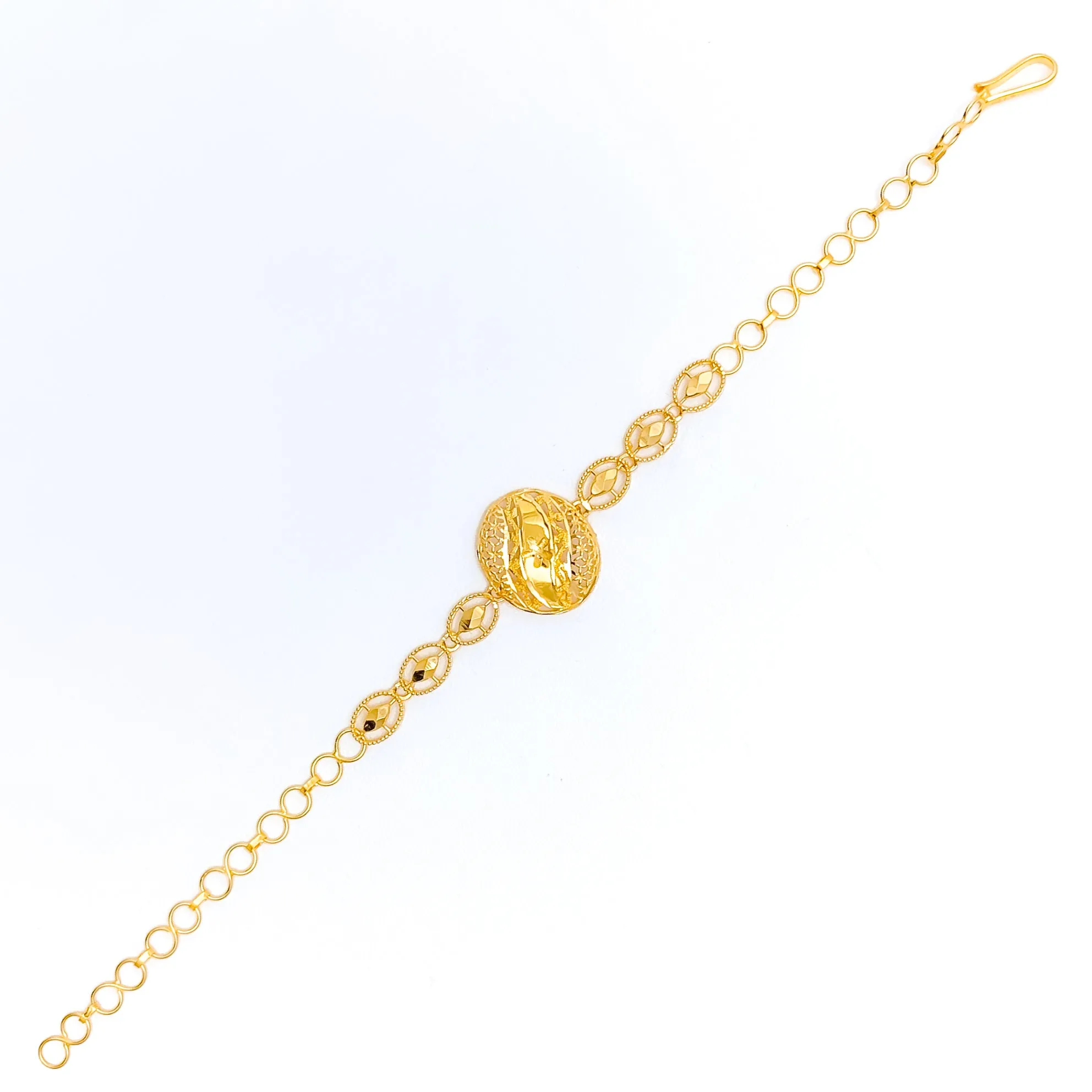Lavished Detailed 21k Gold Bracelet