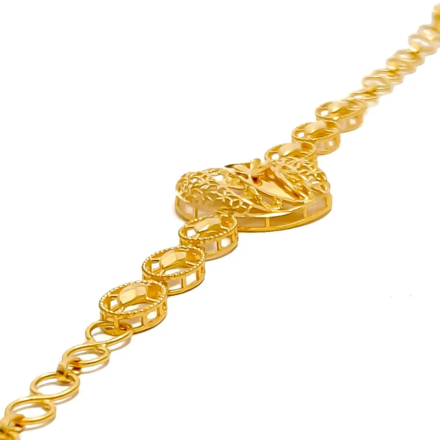 Lavished Detailed 21k Gold Bracelet