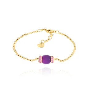 Le Carrousel Bracelet Purple Jade and Pink Sapphires