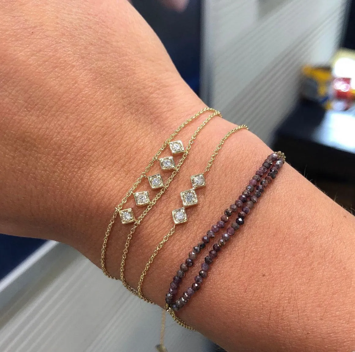 Lex Five Floating Diamond Bracelet