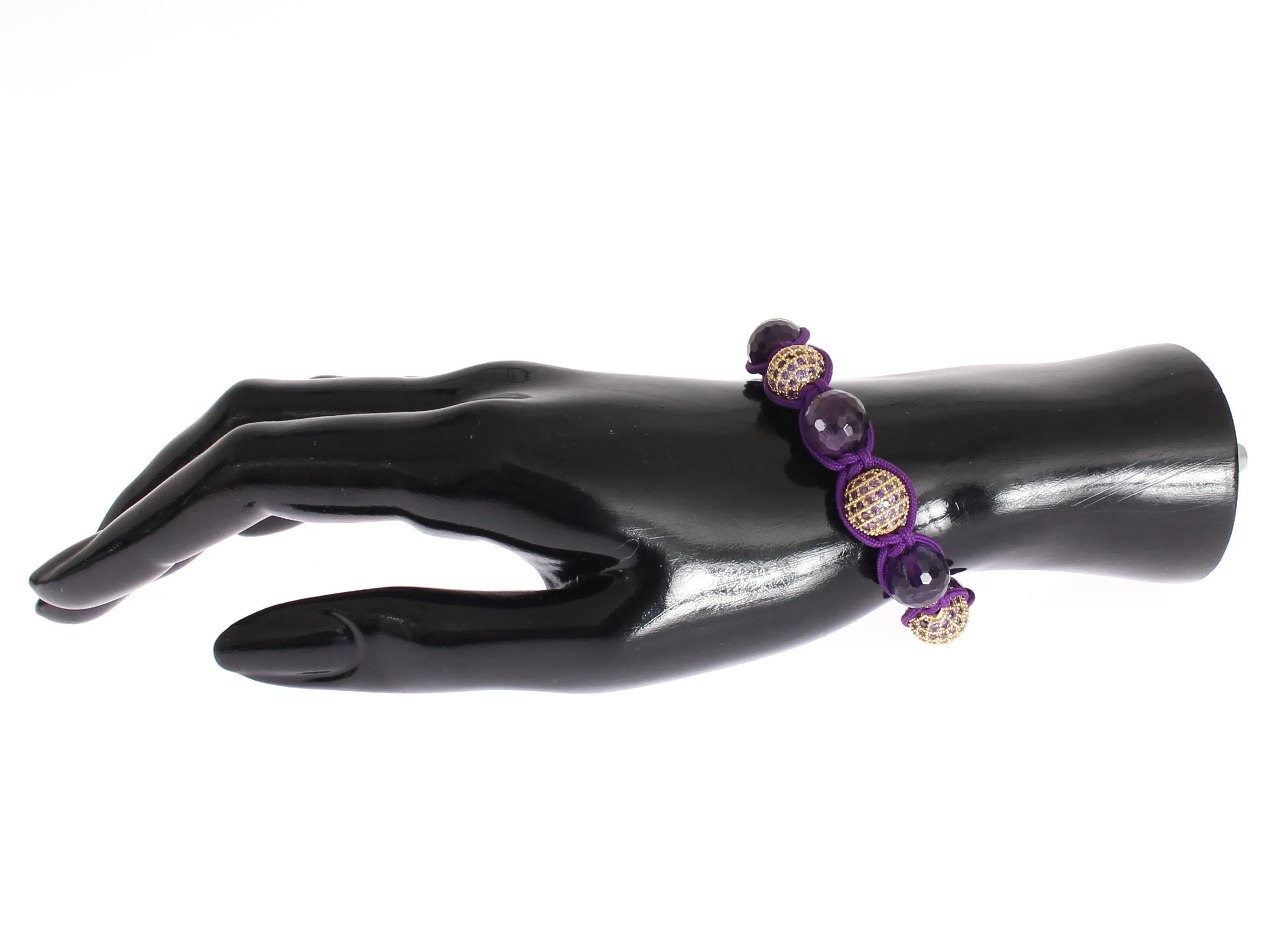 Lilac Amethyst 18K Gold 925 Silver Bracelet