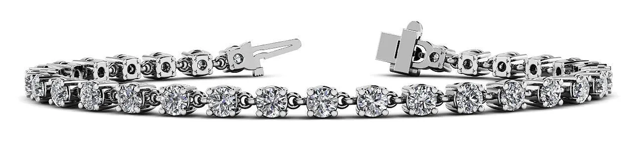 Linked Lab-Grown Diamond Tennis Bracelet with 5.12 ct.(finished) 3.5mm