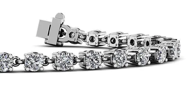 Linked Lab-Grown Diamond Tennis Bracelet with 5.12 ct.(finished) 3.5mm
