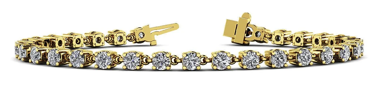 Linked Lab-Grown Diamond Tennis Bracelet with 5.12 ct.(finished) 3.5mm