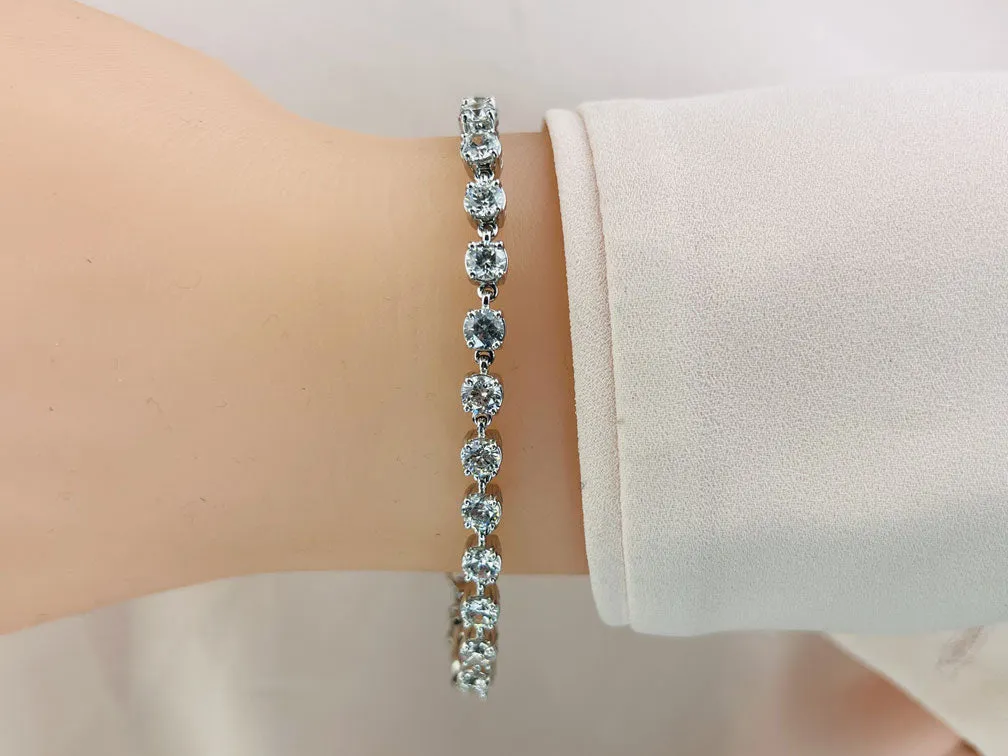 Linked Lab-Grown Diamond Tennis Bracelet with 5.12 ct.(finished) 3.5mm
