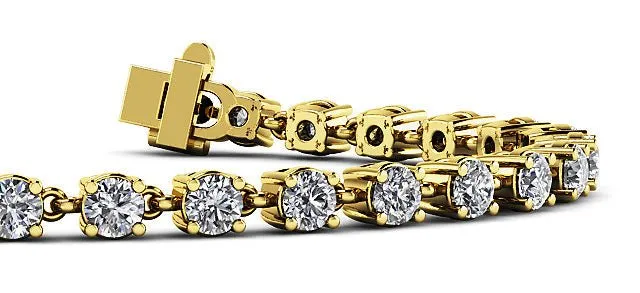 Linked Lab-Grown Diamond Tennis Bracelet with 5.12 ct.(finished) 3.5mm