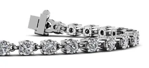 Linked Lab-Grown Diamond Tennis Bracelet with 5.12 ct.(finished) 3.5mm