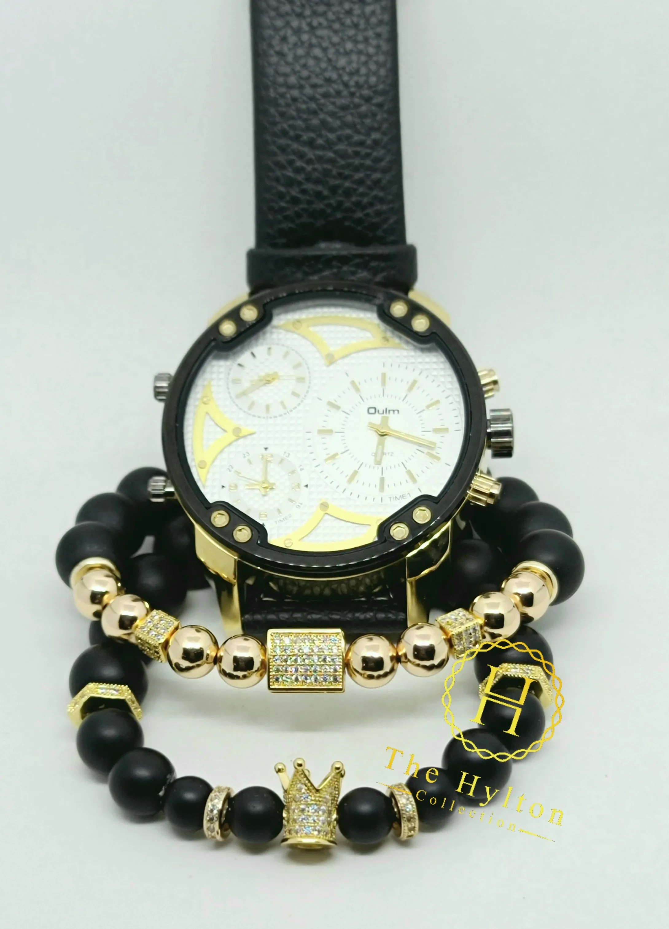 Manish big face watch bundle