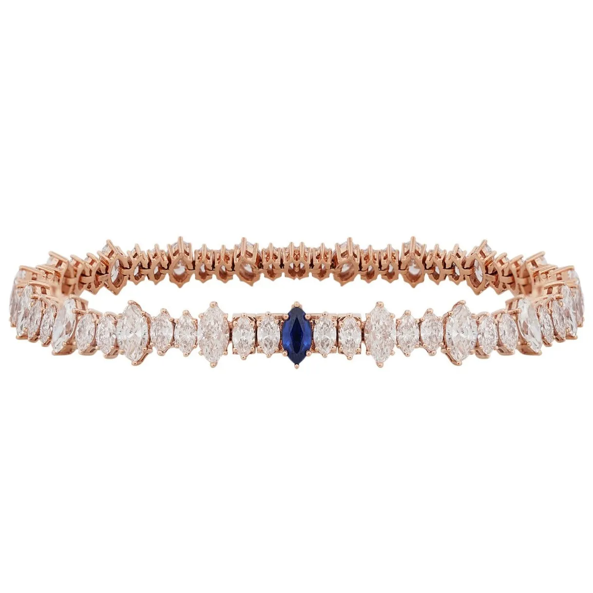 Marquise Cut Diamond Tennis Bracelet