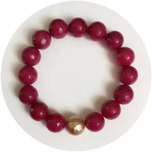 Marsala Jade with Hammered Gold Accent