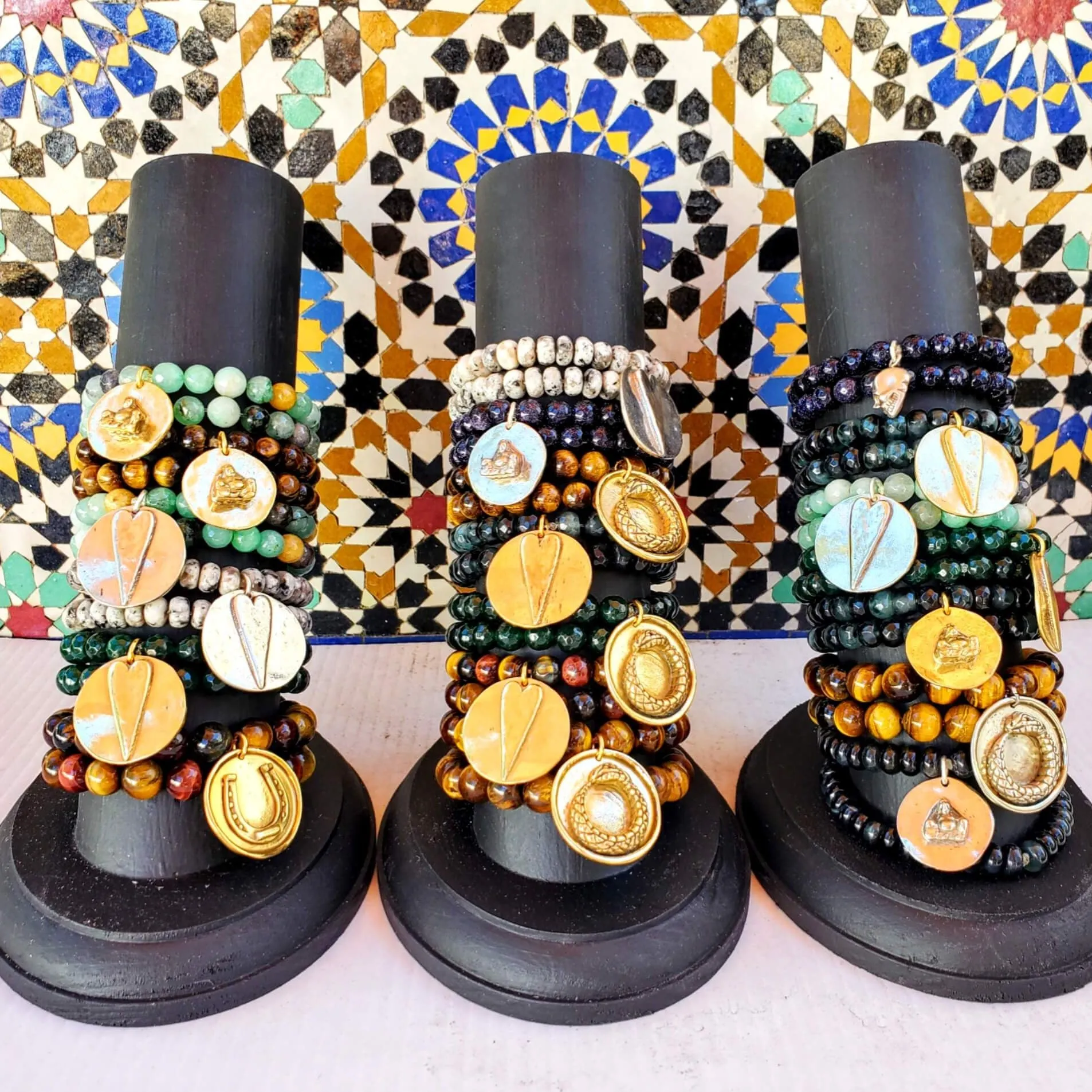 Medallion Mala Bracelets