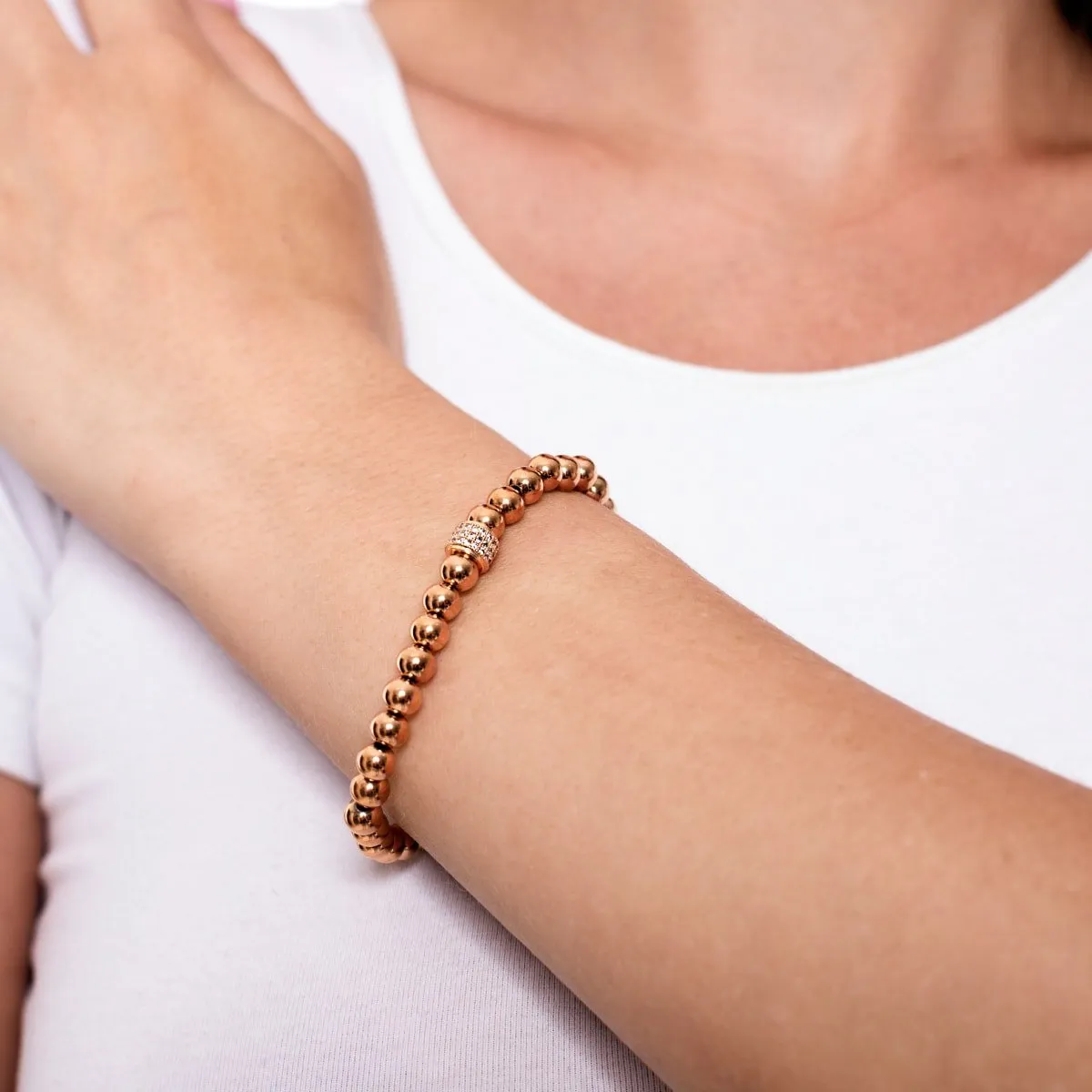 Mesmerizing | 18k Rose Gold | Crystal Pavé Expression Bracelet