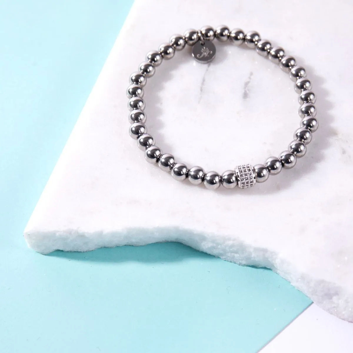 Mesmerizing | Silver | Crystal Pavé Expression Bracelet
