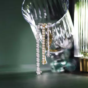 Mixed Pear Diamond Tennis Bracelet
