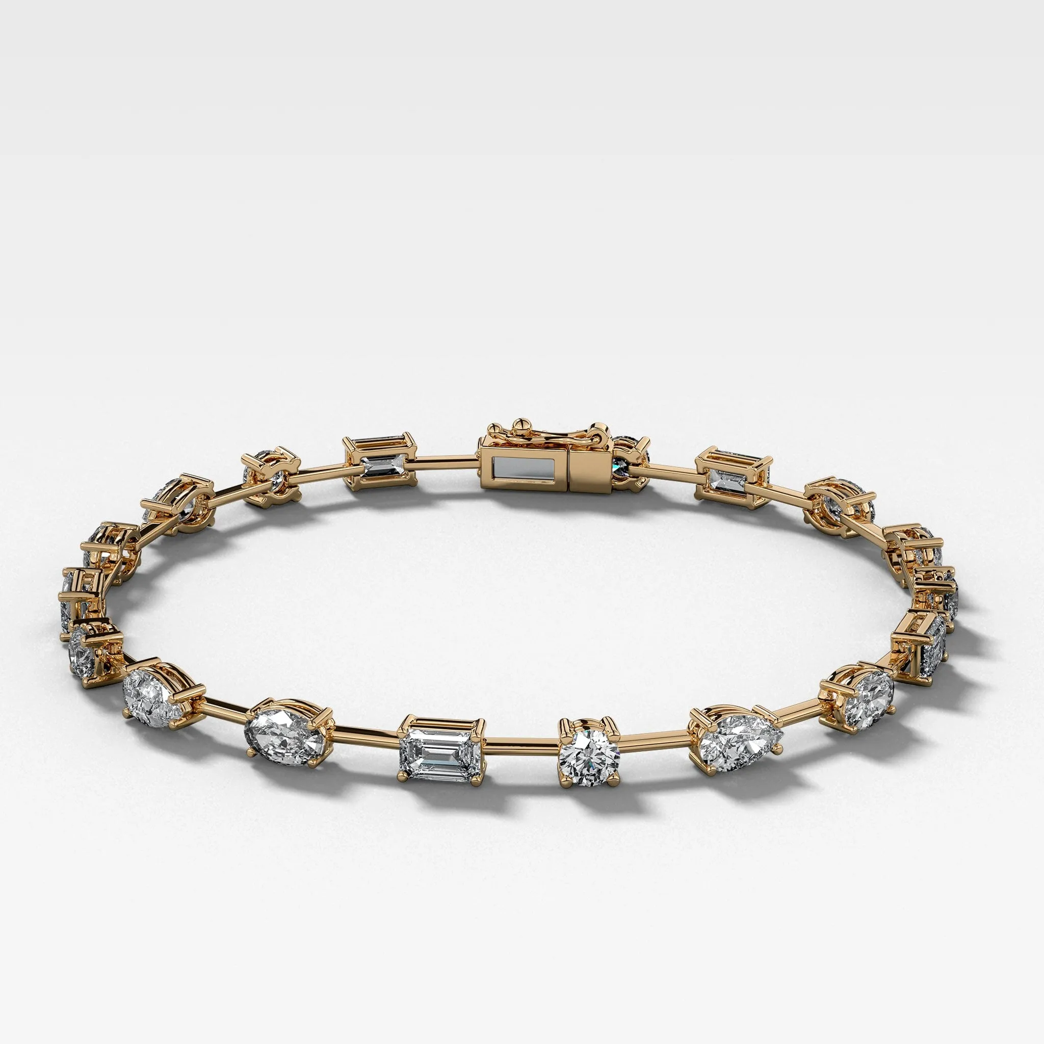 Mixed Shape Diamond Tennis Bracelet