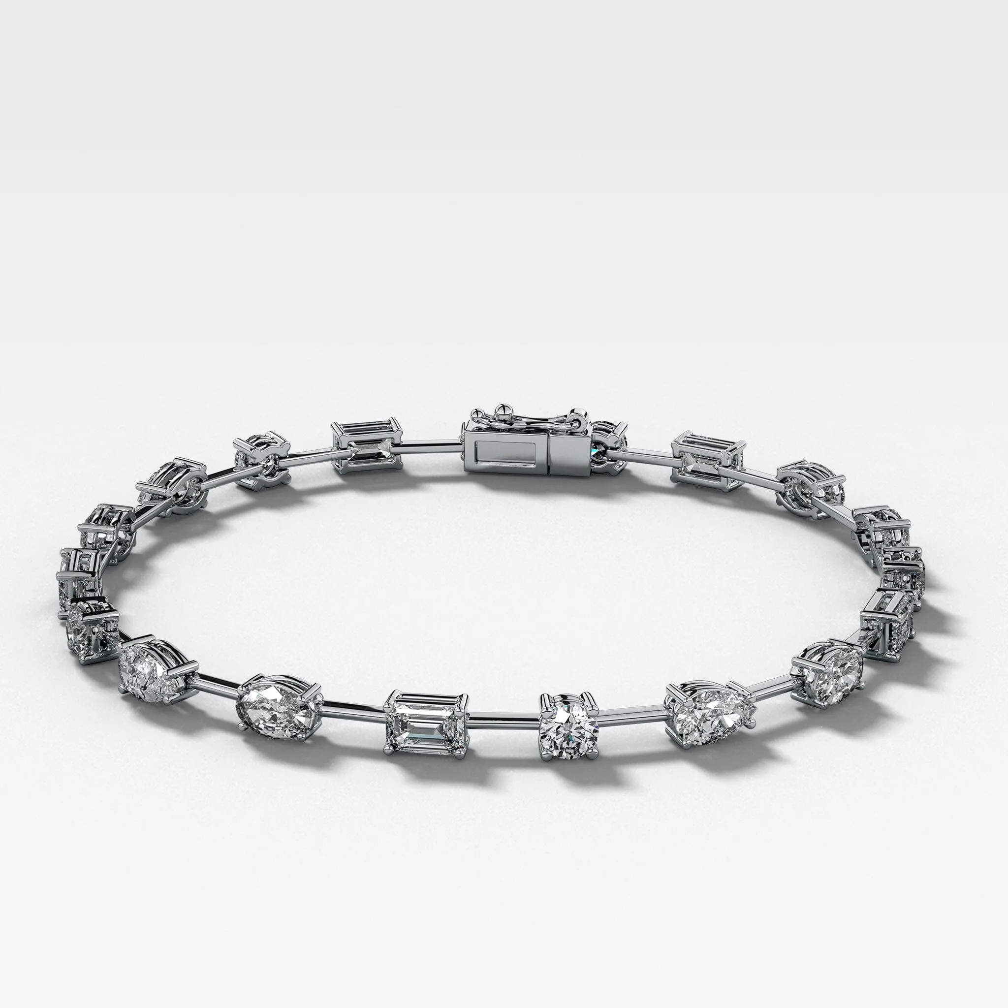 Mixed Shape Diamond Tennis Bracelet