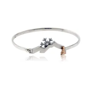 Mountain Bracelet with Diamond Snowflake