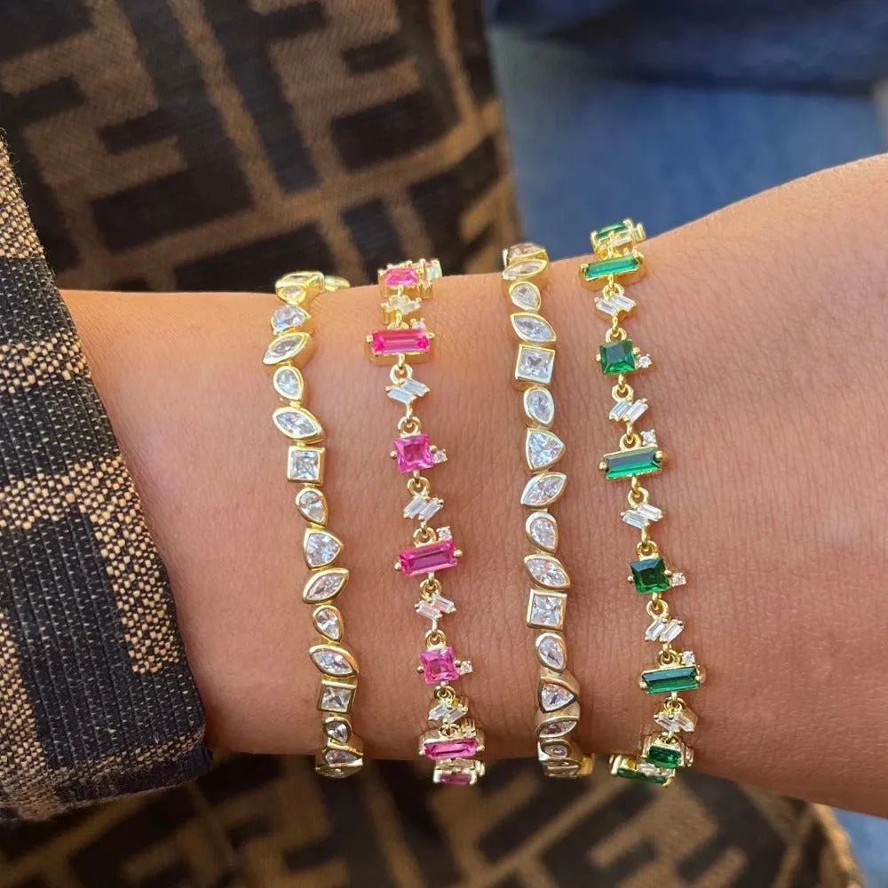 Multi Baguette Stone Bracelet