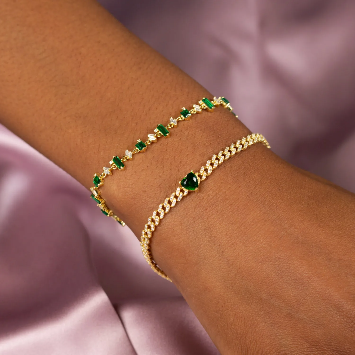 Multi Baguette Stone Bracelet