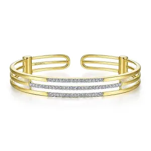 Multi Band Diamond Bangle