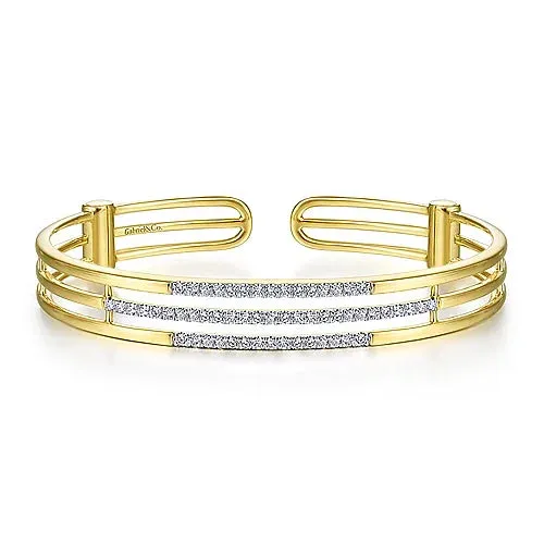Multi Band Diamond Bangle