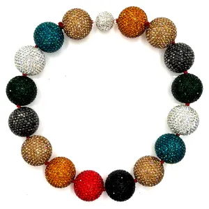 Multicolor Crystal Sphere Statement Necklace