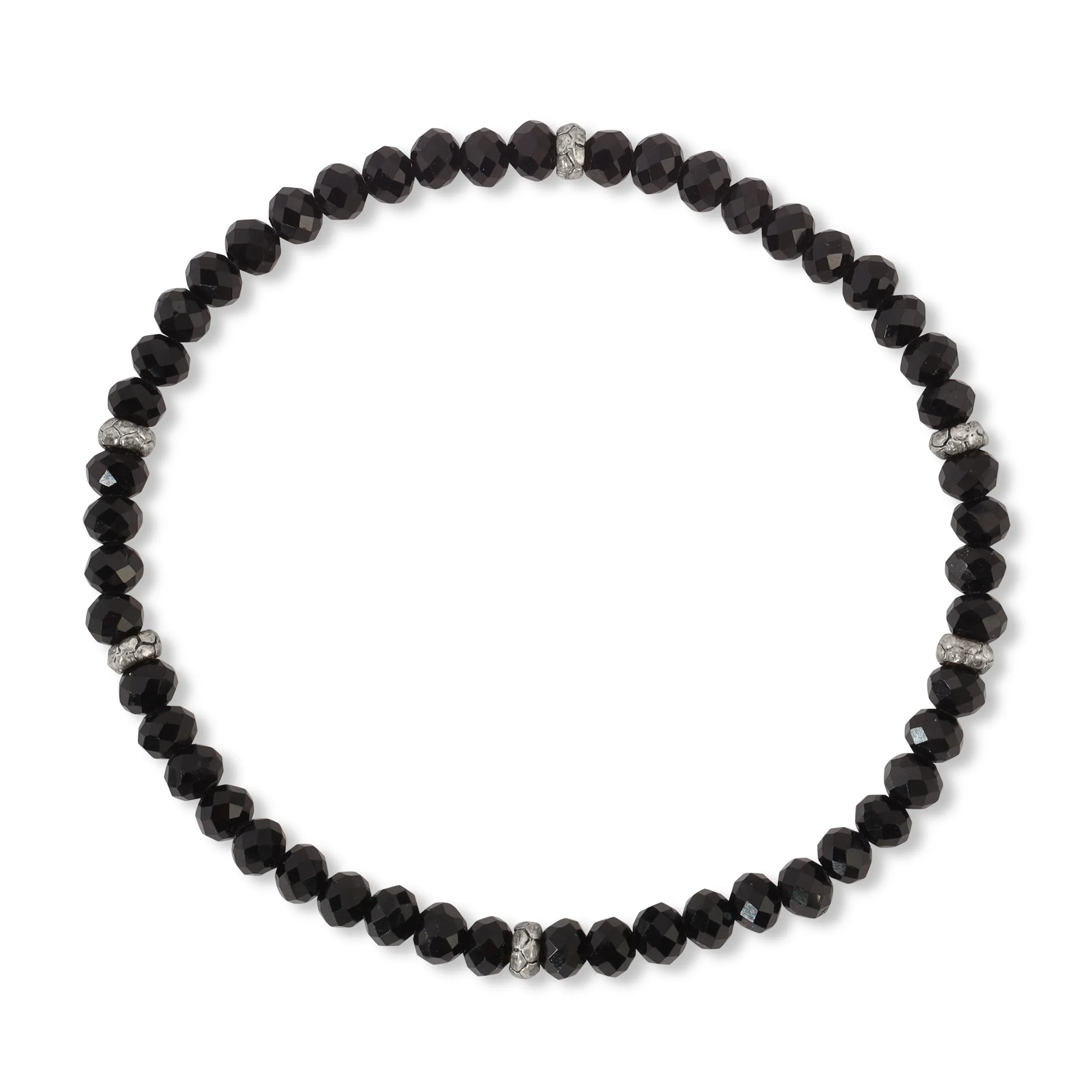 My FUN Colors Mini Crystal Bracelet Black Crystal / Silver Accent
