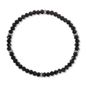 My FUN Colors Mini Crystal Bracelet Black Crystal / Silver Accent