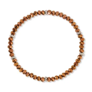 My FUN Colors Mini Crystal Bracelet Bronze Crystal / Silver Accent