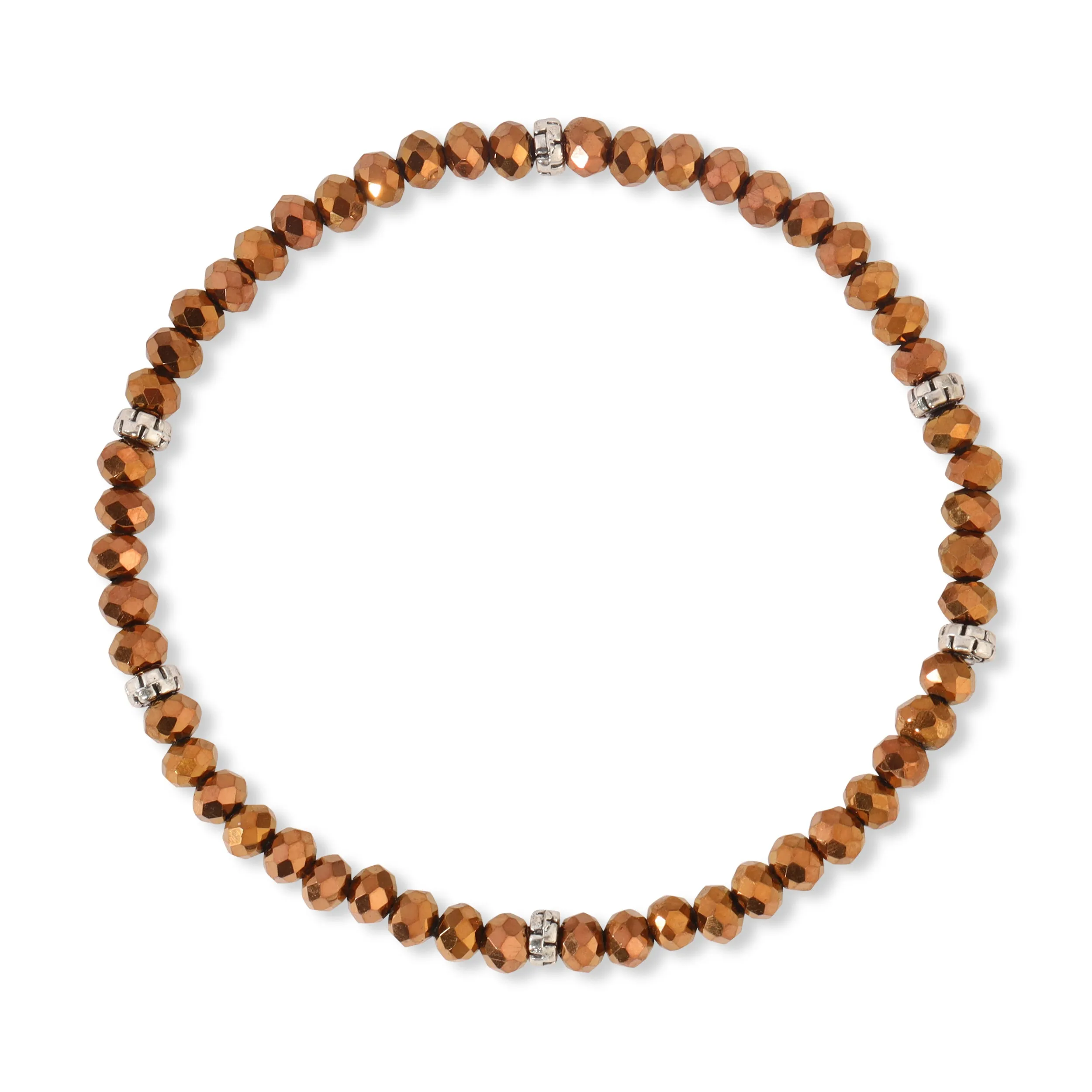 My FUN Colors Mini Crystal Bracelet Bronze Crystal / Silver Accent