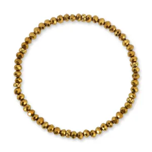 My FUN Colors Mini Crystal Bracelet Metallic Gold / Gold Accent