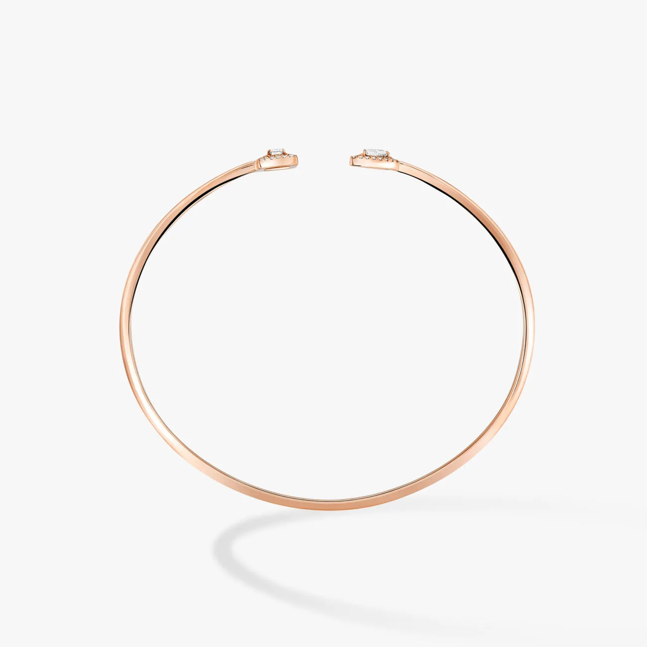 My Twin Toi & Moi 18K Rose Gold Diamond Thin Bangle Bracelet