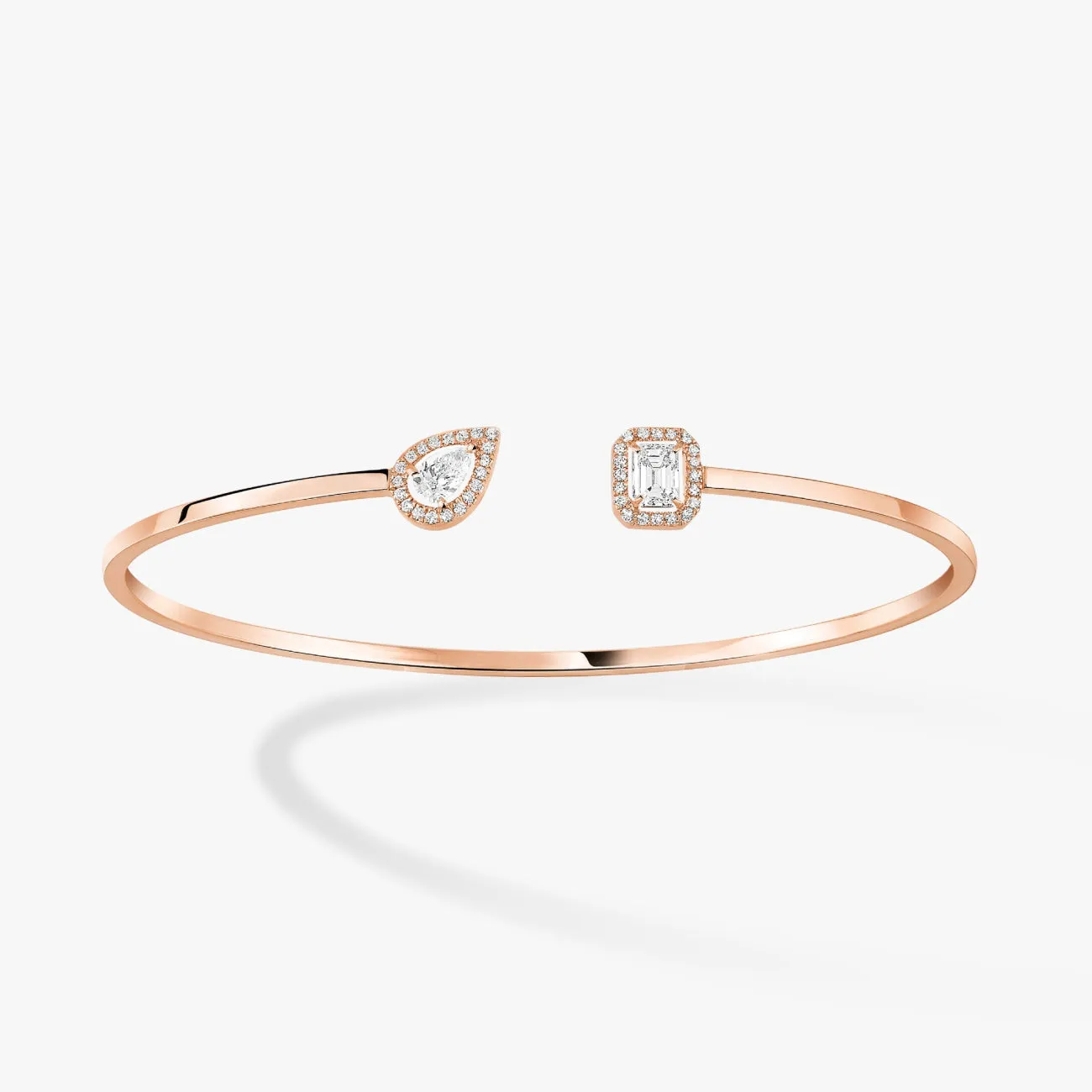 My Twin Toi & Moi 18K Rose Gold Diamond Thin Bangle Bracelet