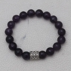 Natural Amethyst Beads Bracelet