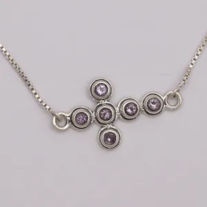Natural Amethyst Silver Bracelet