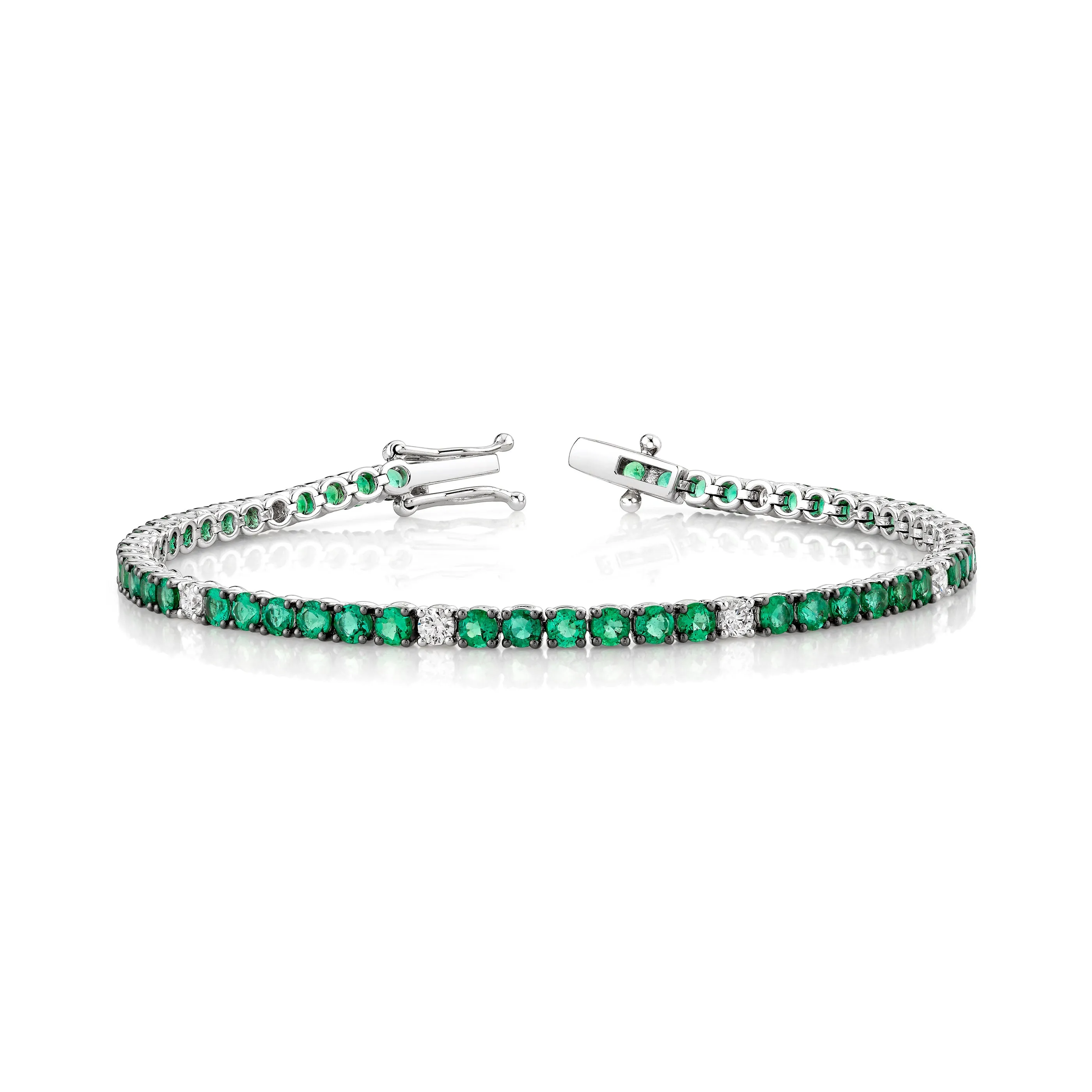 Natural Emerald Tennis Bracelet