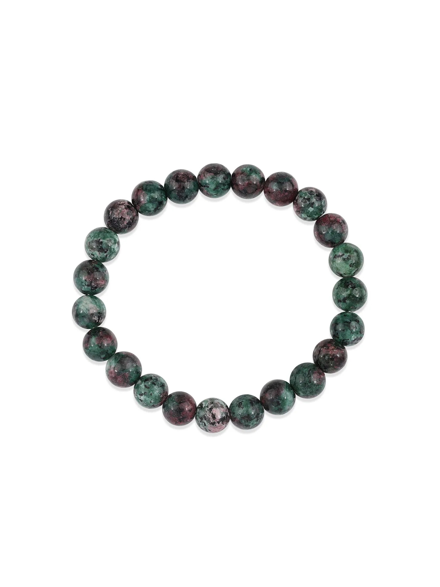 Natural Ruby Zoisite Beads Bracelet For Emotional Healing