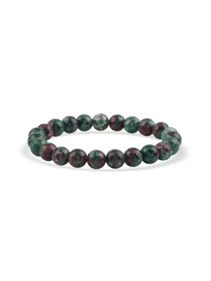 Natural Ruby Zoisite Beads Bracelet For Emotional Healing
