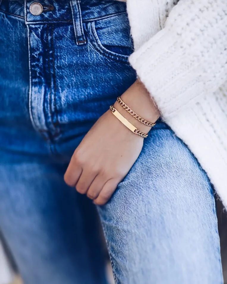 **NEW** - Always With You - Inside Engraved - 14k Gold Plated Cuban Link