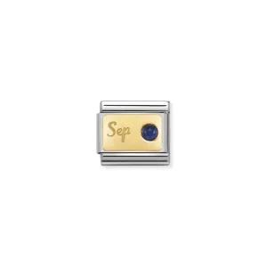 Nomination Composable Link September, Sapphire Stone, 18K Gold
