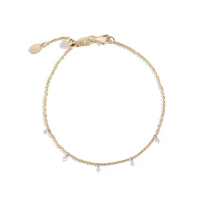 Nuwa Bracelet ~ Floating Princess Cut Diamond Bracelet