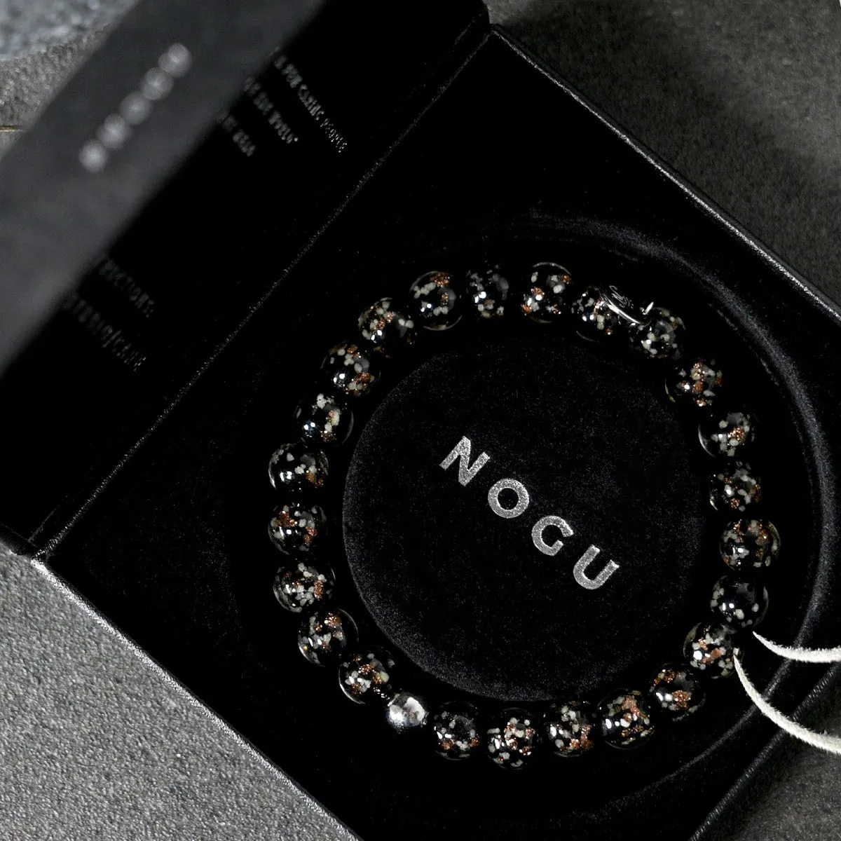 Obsidian | .925 Sterling Silver | Firefly Glass Bracelet