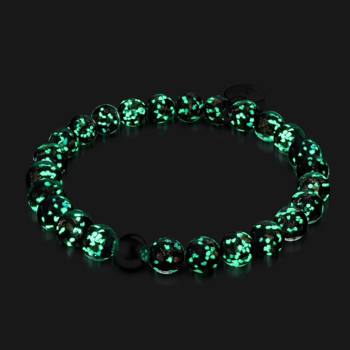 Obsidian | .925 Sterling Silver | Firefly Glass Bracelet