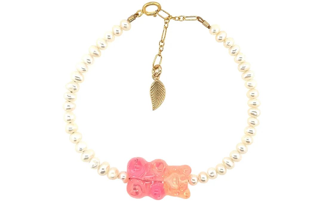 Ombre Gummy Bear with Pearl Bracelets