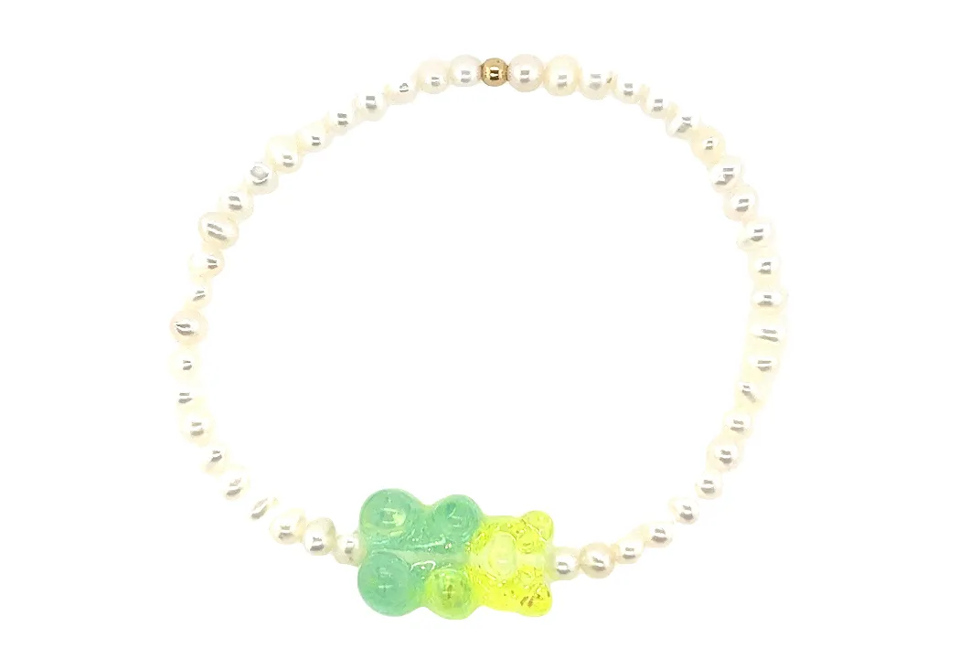 Ombre Gummy Bear with Pearl Bracelets