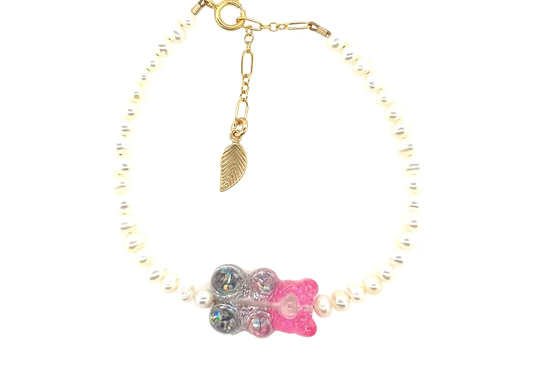 Ombre Gummy Bear with Pearl Bracelets